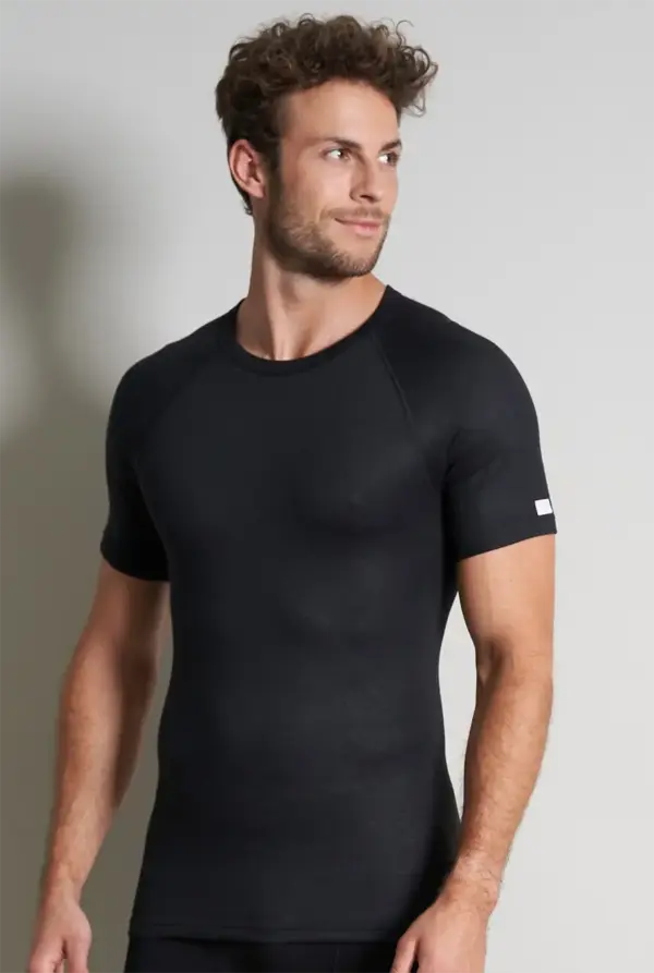 Heren thermo shirt Korte mouw - Thermo sport ondergoed mannen - Viscose