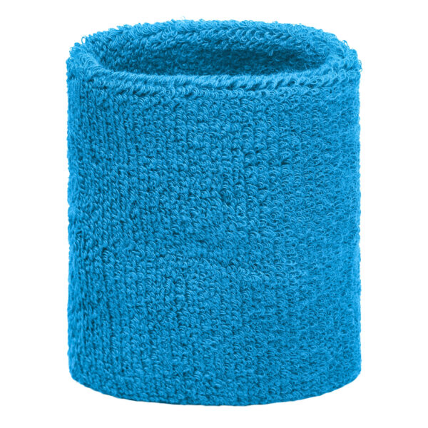 Zweetbandjes pols in turquoise kleur