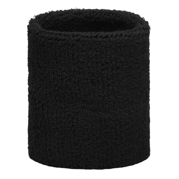 Zweetbandjes pols per stuk zwart