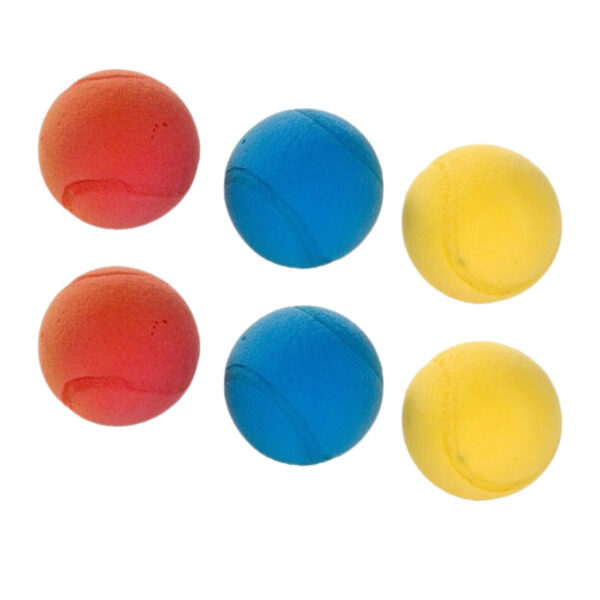 Foam/soft ballen - 6x stuks - gekleurd - Dia 7 cm