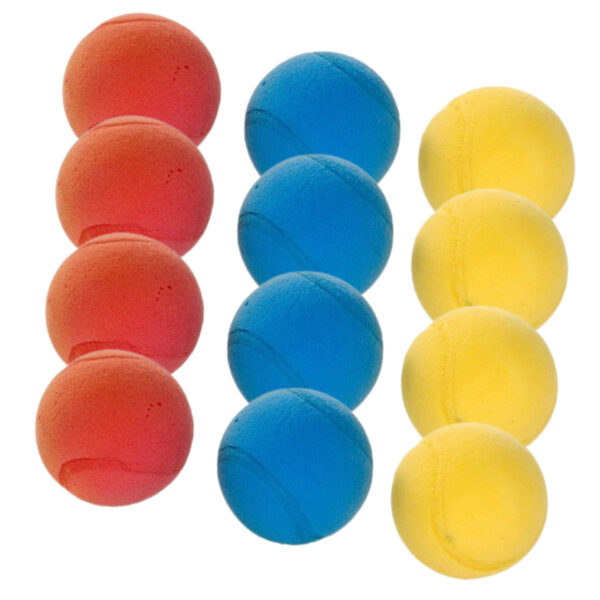 Foam/soft ballen - 12x stuks - gekleurd - Dia 7 cm