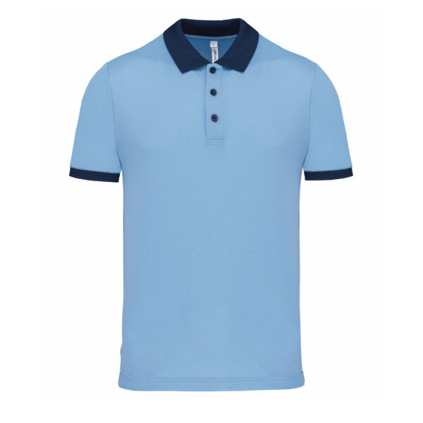 Proact Poloshirt Sport Pro premium quality - lichtblauw/navy - mesh polyester - voor heren