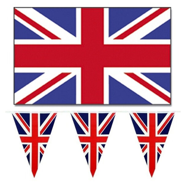 Engeland/UK/Groot Brittanie vlaggen versiering set binnen/buiten 3-delig
