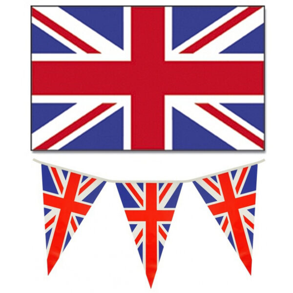 Engeland/UK/Groot Brittanie vlaggen versiering set binnen/buiten 3-delig