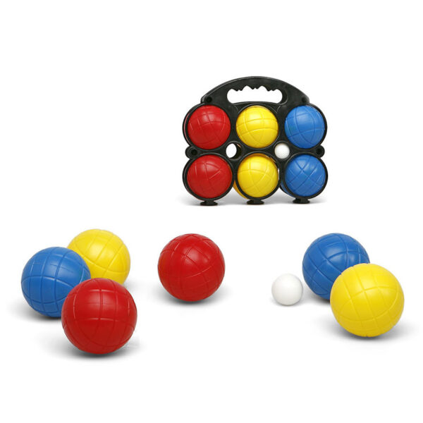 1x Gekleurde jeu de boules sets in draagtas 7 delig