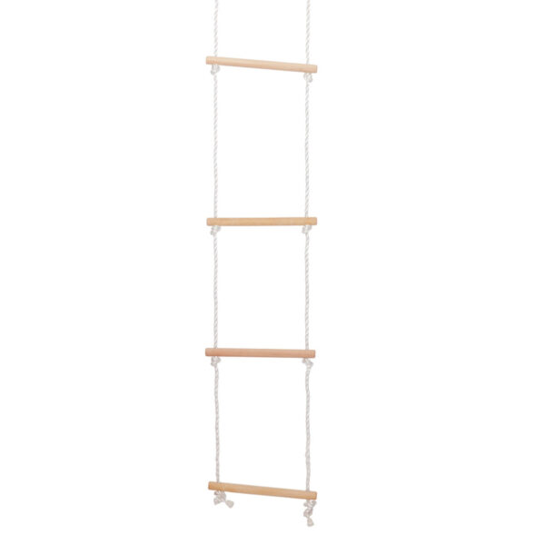 Kinder touwladder - 200 cm - hout/polyester - buitenspeelgoed - klimladder
