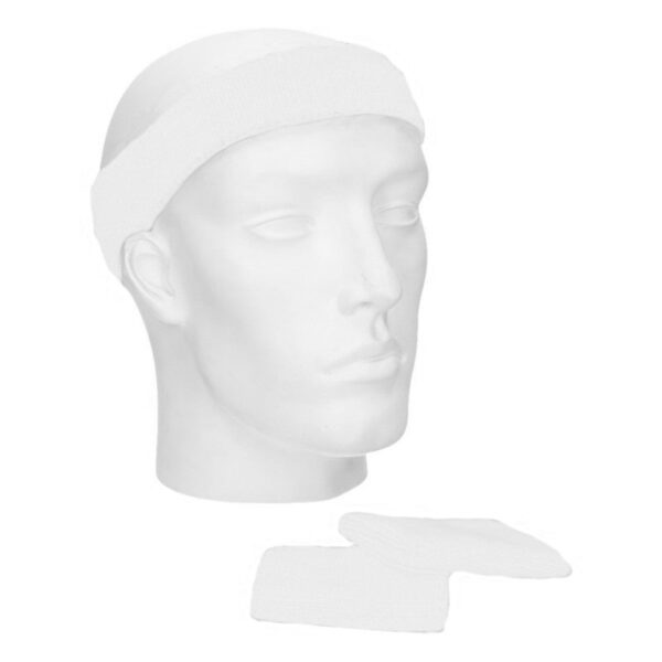 Sportset witte zweetbandjes