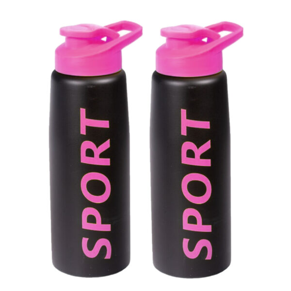 2x stuks bidon drinkflessen/waterflessen fuchsia roze 850 ml