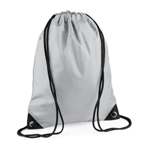 2x stuks sport gymtas lichtgrijs met rijgkoord 45 x 34 cm