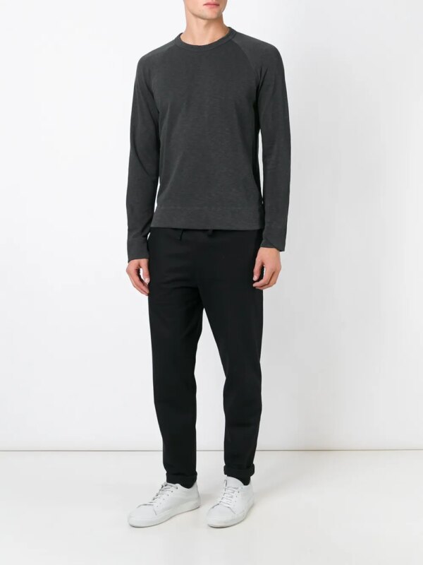 James Perse SPORT SHIRT MET LANGE MOUW - Grijs