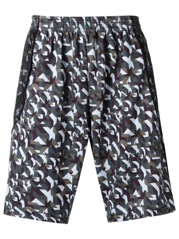Amir Slama geometric print track shorts - Noir