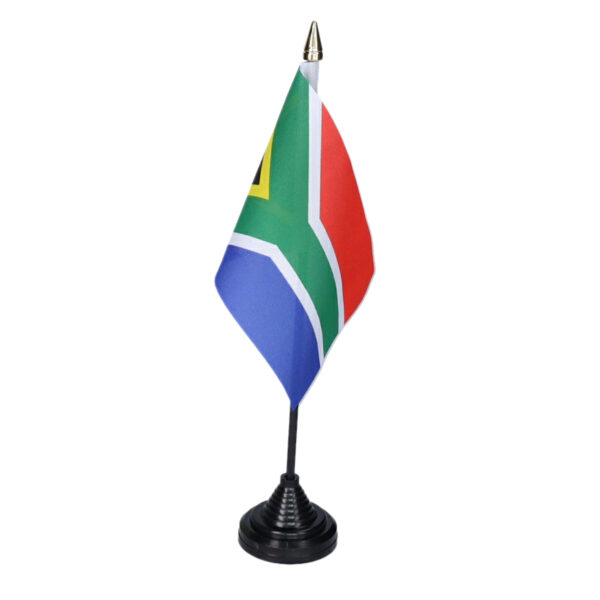 Vlag Zuid Afrika tafelvlaggetjes - 1x - 10 x 15 cm vlag in houder