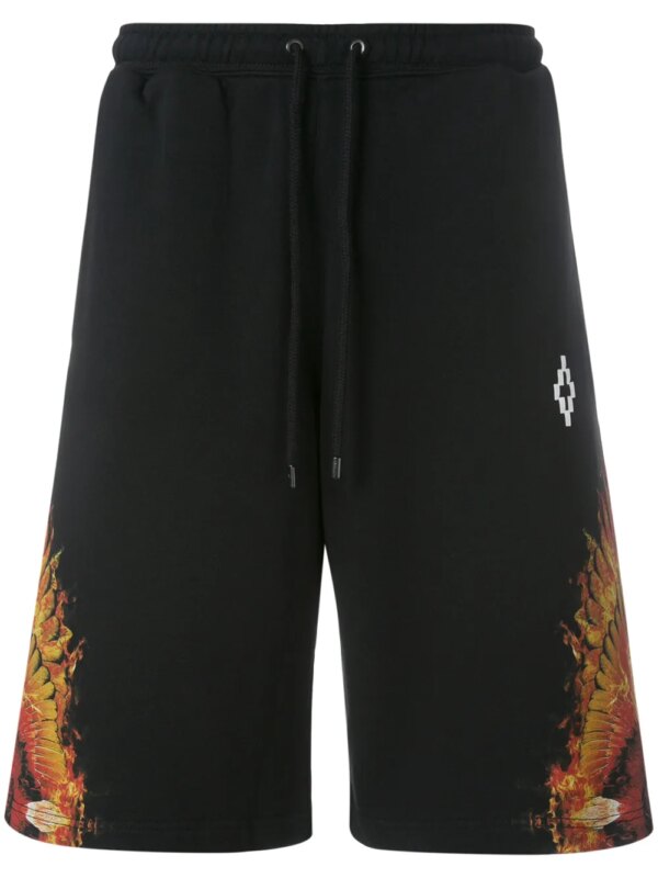 COUNTY OF MILAN flames wings shorts - Noir