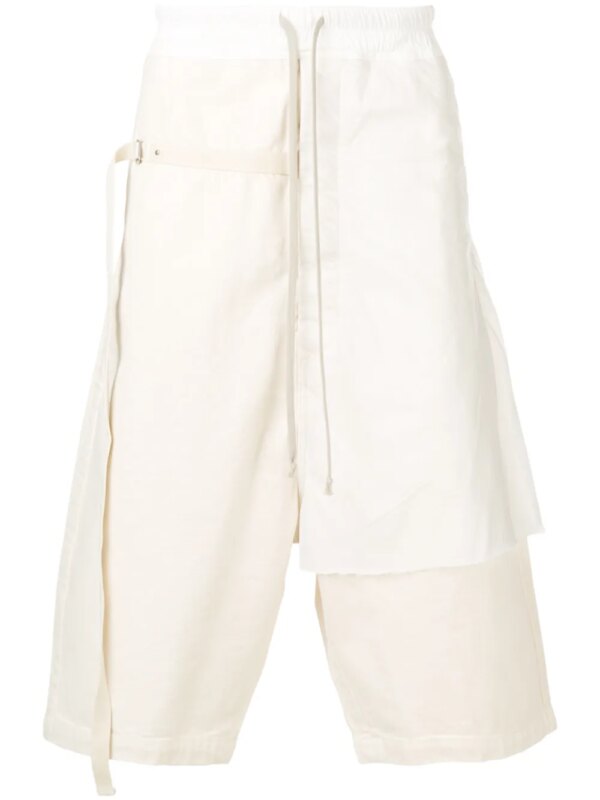 Rick Owens DRKSHDW short à empiècement superposé - Tons neutres