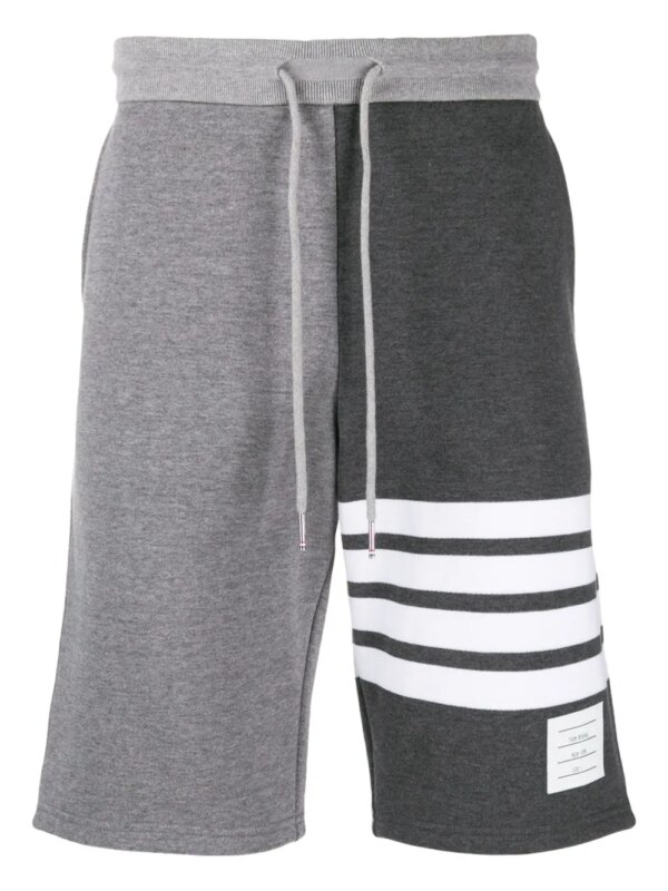 Thom Browne short de sport à 4 bandes signature - Gris