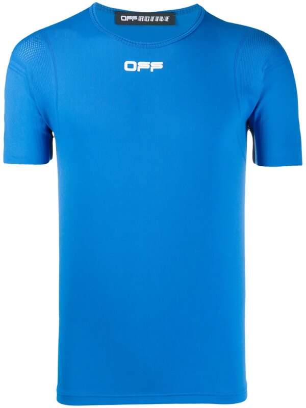 Off-White t-shirt de performance à logo imprimé - Bleu