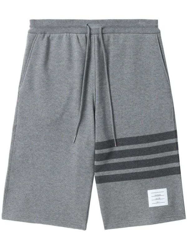 Thom Browne short de sport à 4 bandes signature - Gris