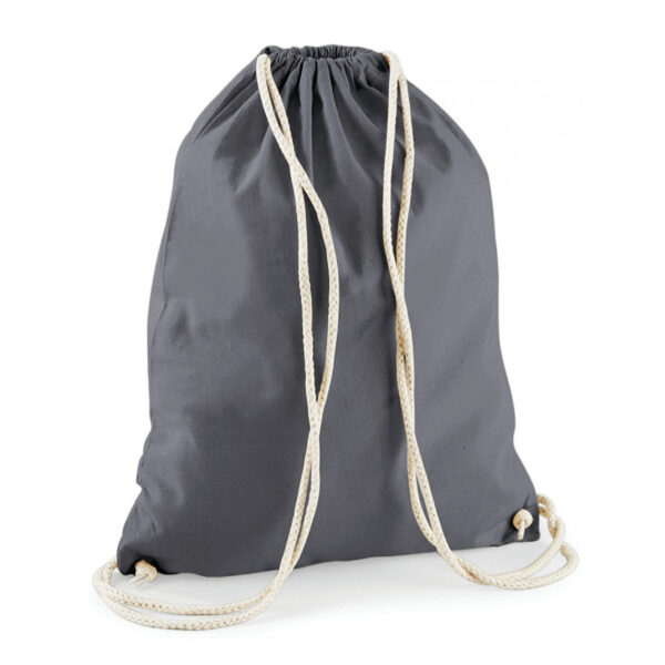 10x stuks sport gymtas antraciet grijs met rijgkoord 46 x 37 cm van katoen