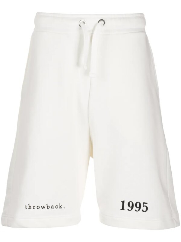 Throwback. short à logo brodé - Blanc