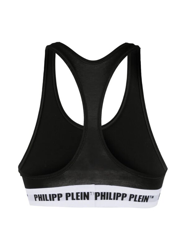 Philipp Plein Sport-bh met logoband - Zwart
