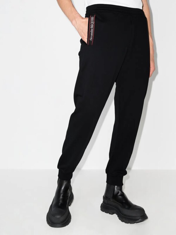 Alexander McQueen Trainingsbroek met logoband - Zwart