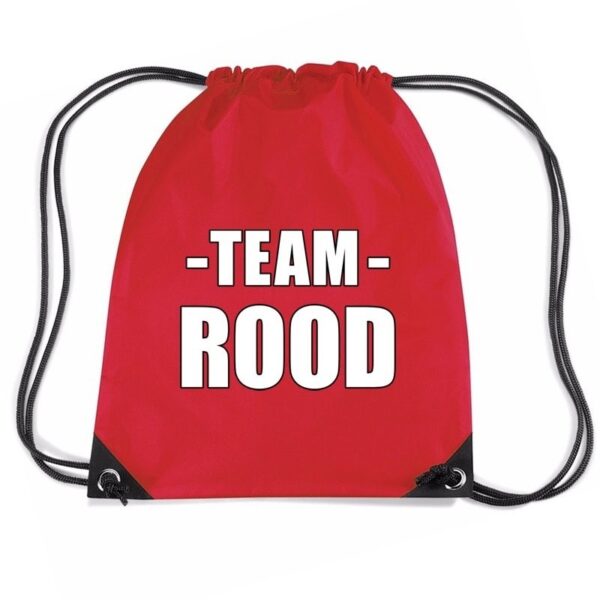 Team rood rugtas voor bedrijfsuitje