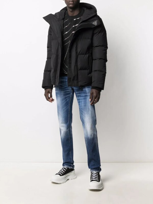 DSQUARED2 Road Man donsjack - Zwart