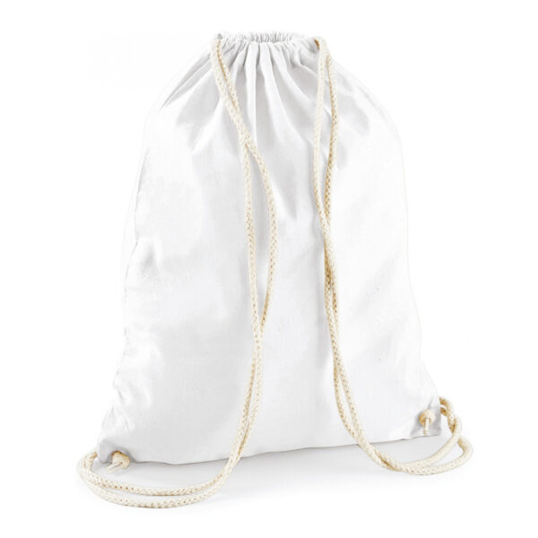 10x stuks sport gymtas wit met rijgkoord 46 x 37 cm van katoen