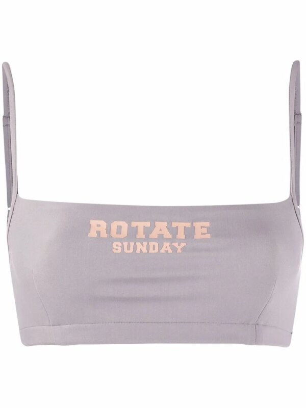 ROTATE BIRGER CHRISTENSEN brassière à logo imprimé - Gris