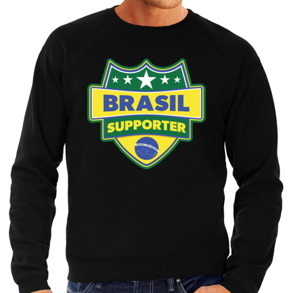 Brazilie / Brasil supporter sweater zwart voor heren