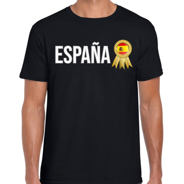 Bellatio Decorations Verkleed shirt heren - Espana - zwart - supporter - themafeest - Spanje/Spain