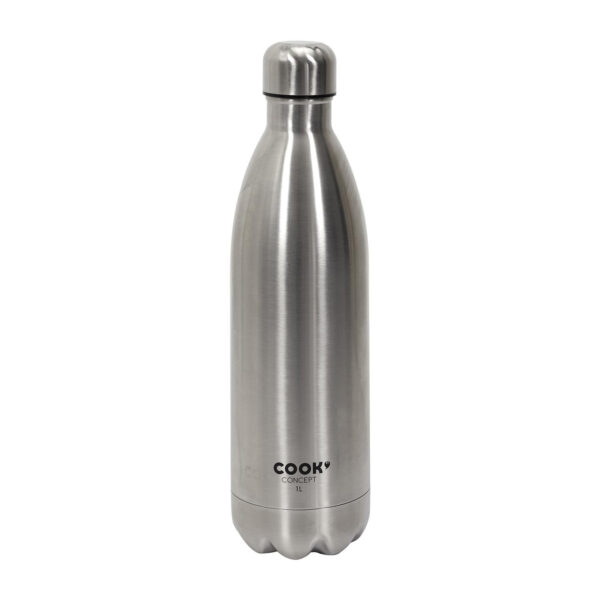 Cook Concept Travel drinkfles warme/koude dranken - zilver - 1000 ml