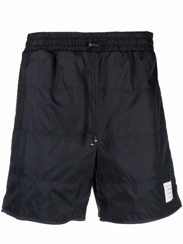 Thom Browne short de sport en tissu anti-déchirure - Noir