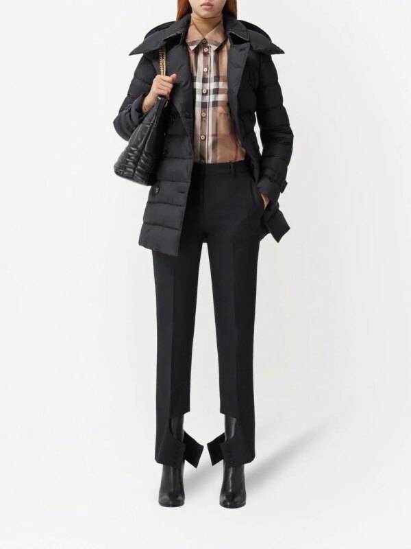 Burberry Jas met afneembare capuchon - Zwart