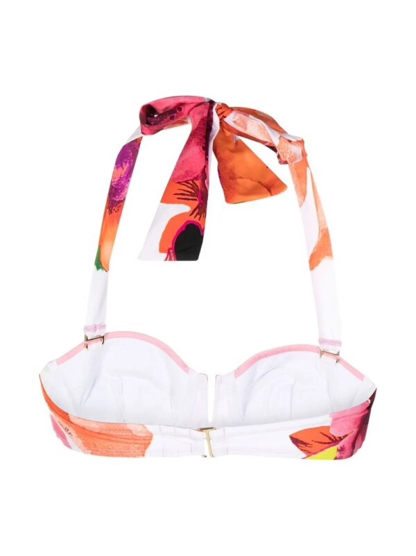 Camilla Bikinitop met bloemenprint - Wit