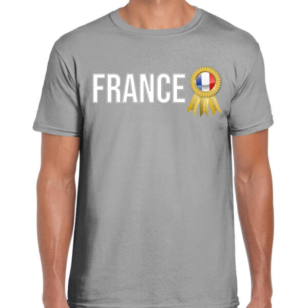Bellatio Decorations Verkleed shirt heren - France - grijs - supporter - themafeest - Frankrijk