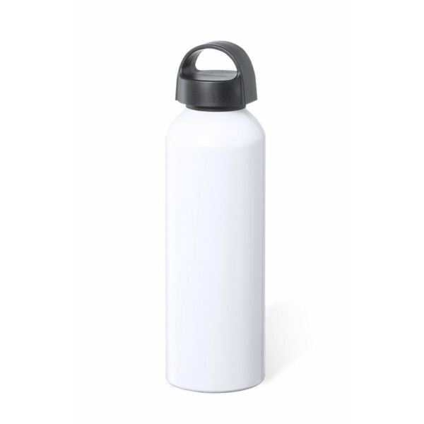 Bellatio Design Waterfles/drinkfles - wit - aluminium - 800 ml