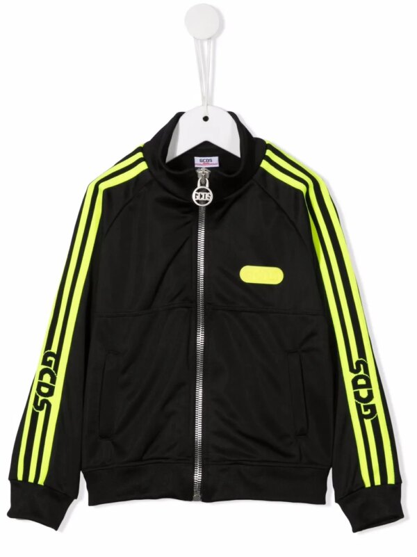 Gcds Kids veste de sport à logo imprimé - Noir