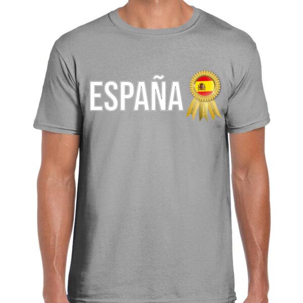 Bellatio Decorations Verkleed shirt heren - Espana - grijs - supporter - themafeest - Spanje/spain