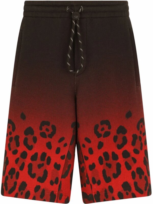 Dolce & Gabbana short à imprimé léopard - Rouge