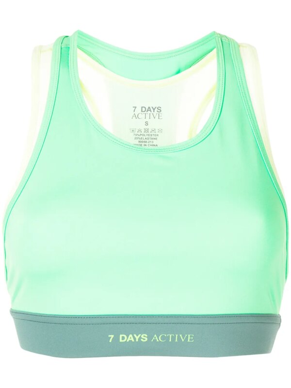7 DAYS Active brassière de sport colour block - Vert