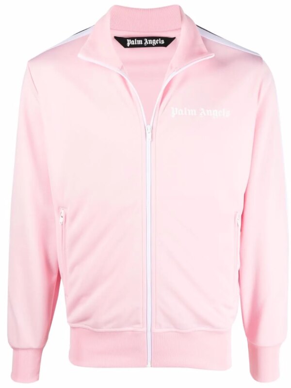 Palm Angels veste zippée à rayures latérales - Rose