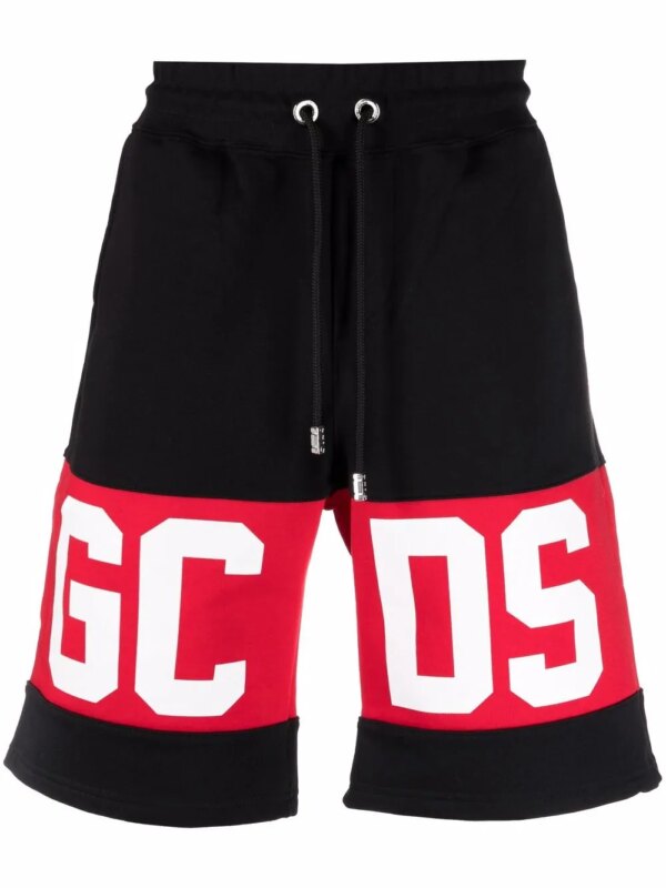 GCDS short de sport à logo - Noir