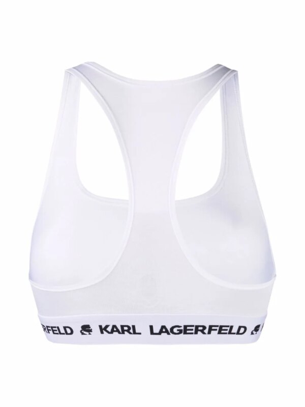 Karl Lagerfeld Sport-bh met logoband - Wit