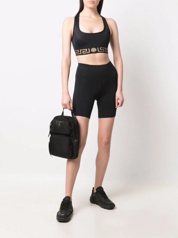 Versace Cropped sport-bh - Zwart