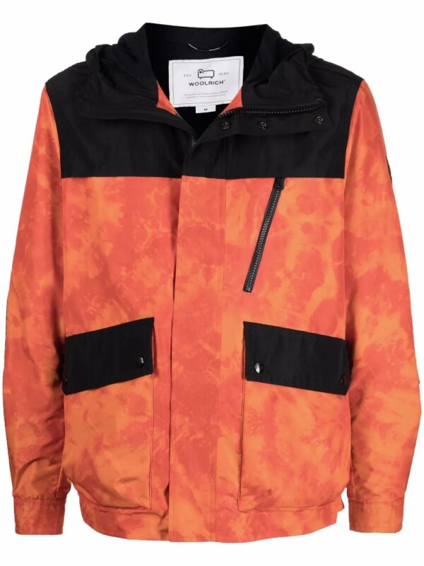 Woolrich coupe-vent Trek à imprimé tie dye - Orange