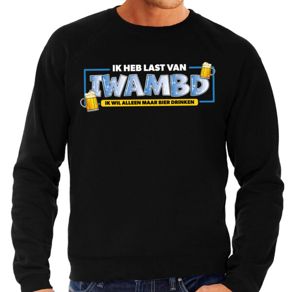 Bellatio Decorations Apres ski sweater heren - IWAMBD - zwart