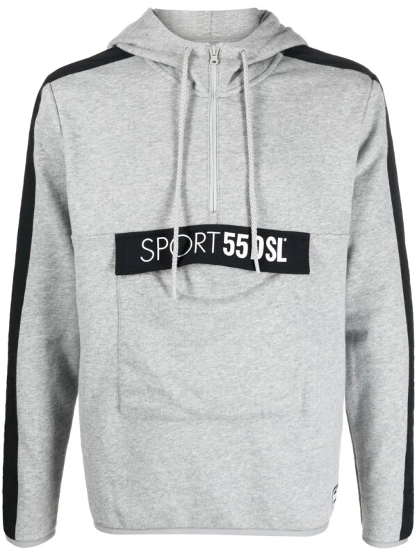 Diesel hoodie en coton à logo imprimé - Gris