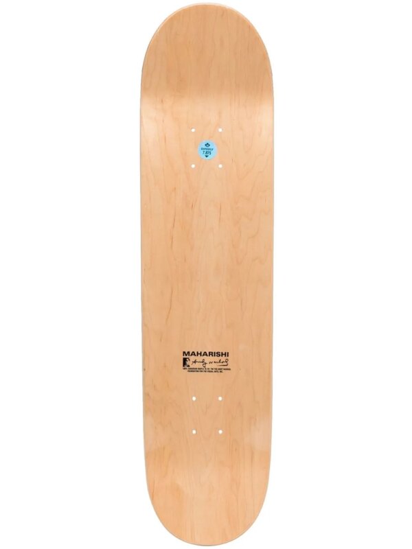 Maharishi planche de skateboard à logo imprimé - Marron