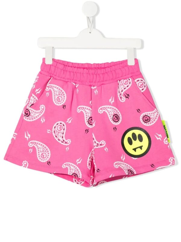 Barrow kids short de sport à logo imprimé - Rose